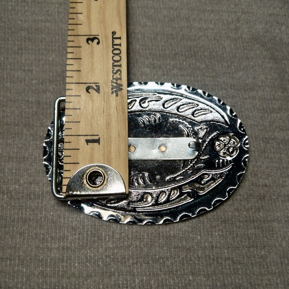 Silver And Brass‎ Western Conestoga Wagon Belt Buckle Southwestern Pioneer - Picture 6 of 6